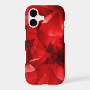 Red Abstract Geometric Crystal Background iPhone 17 Case