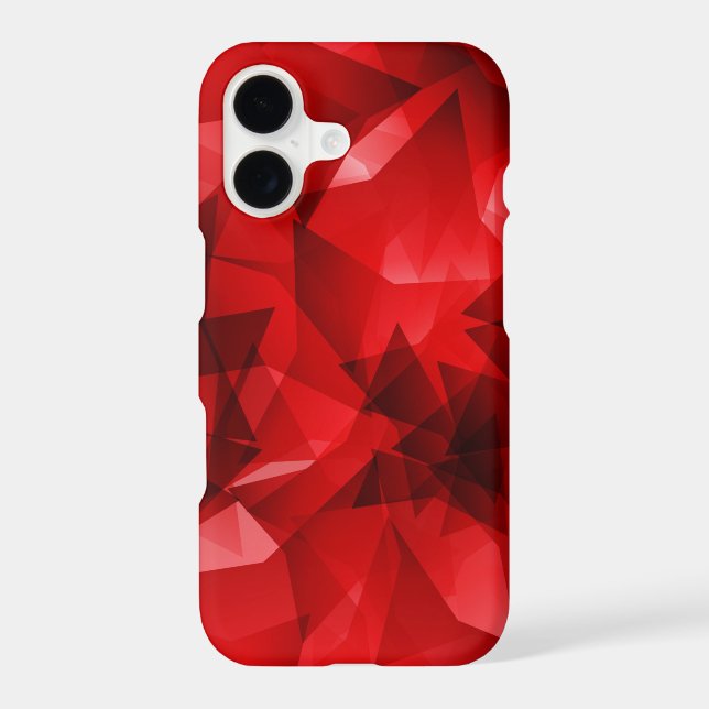 Red Abstract Geometric Crystal Background Case-Mate iPhone Case (Back)