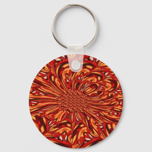 Red Abstract Keychain