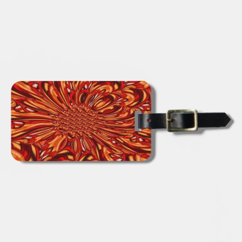 Red Abstract Luggage Tag