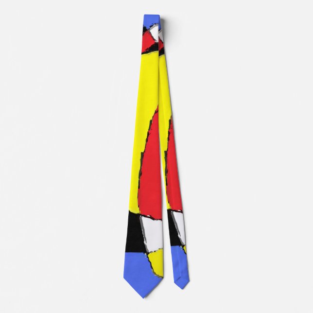 Red Abstract Neck Tie (Front)