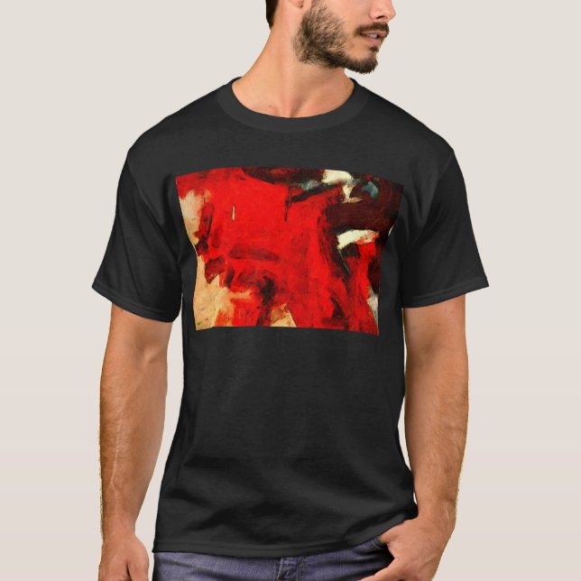 Red Abstract Painting T-Shirt (Front)