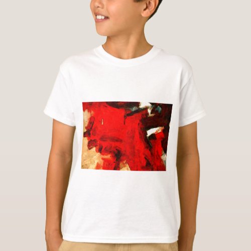 Red Abstract Painting T_Shirt