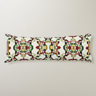 red abstract pattern body pillow