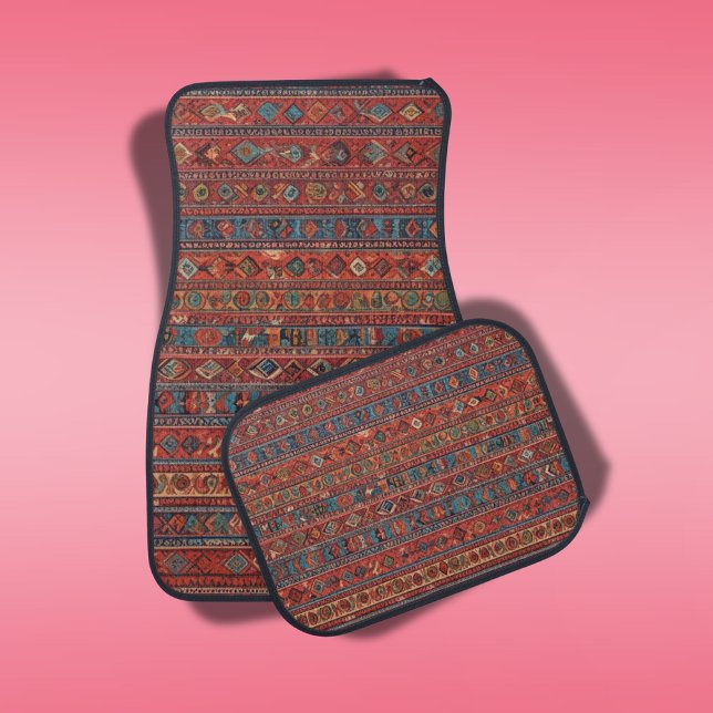 Red Abstract Pattern | Car Floor Mat (Creator Uploaded)