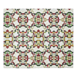 red abstract pattern duvet cover