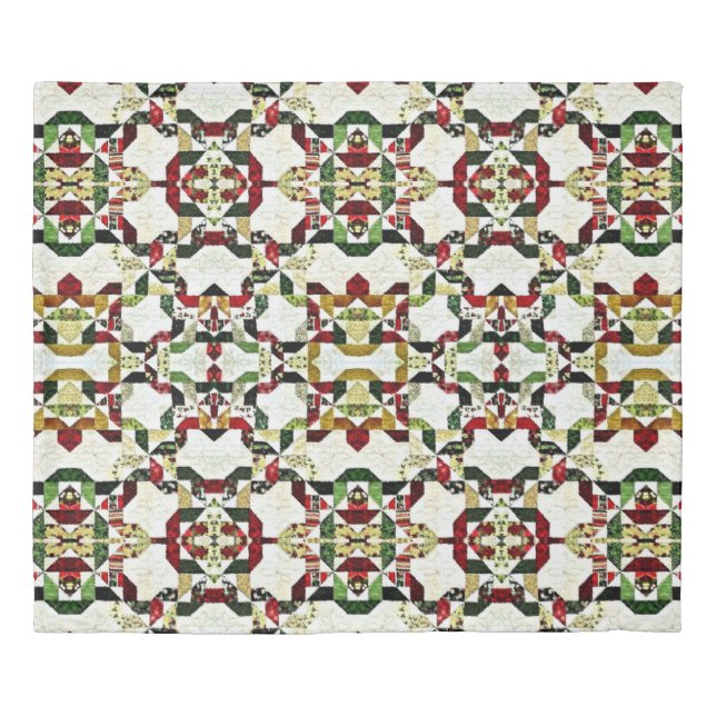 red abstract pattern duvet cover (Front)