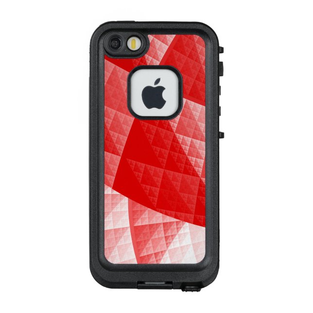 Red abstract pattern LifeProof iPhone case (Back)