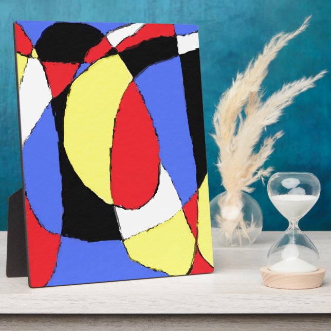 Red Abstract Plaque (Side)