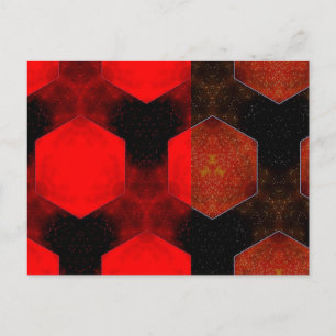 Red Abstract Postcard