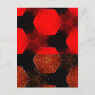 Red Abstract Postcard
