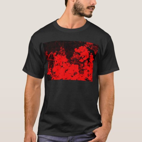 Red Abstract T_Shirt