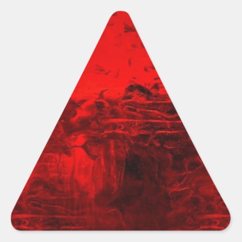 Red Abstract Triangle Sticker