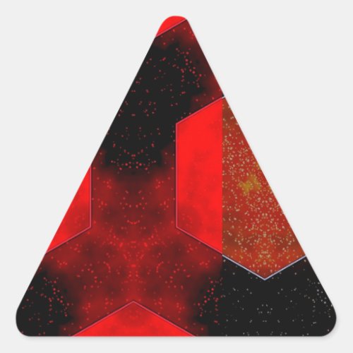 Red Abstract Triangle Sticker