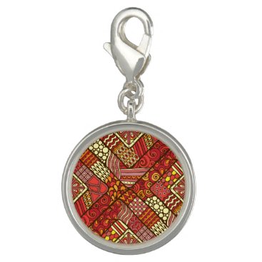 Red abstract tribal aztec pattern photo charm Red abstract tribal aztec pattern photo charm