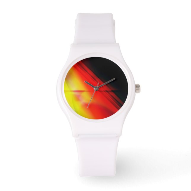 Red Abstract Watch (Front)