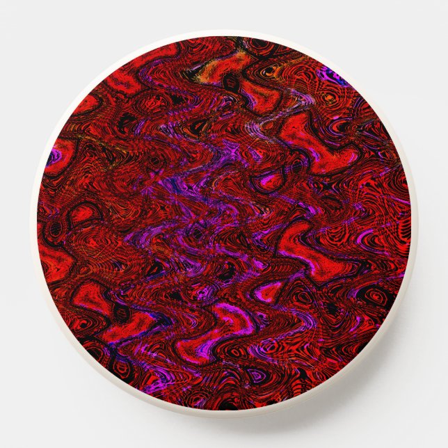 Red Abstract wavy  PopSocket (Popsocket)