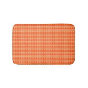 Red abstract zigzag textile pattern bathroom mat