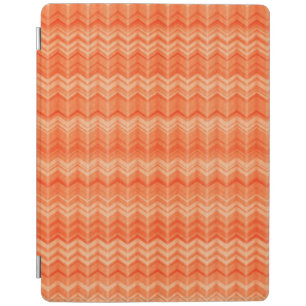 Red abstract zigzag textile pattern iPad smart cover