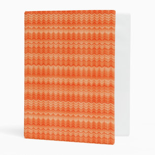 Red abstract zigzag textile pattern mini binder