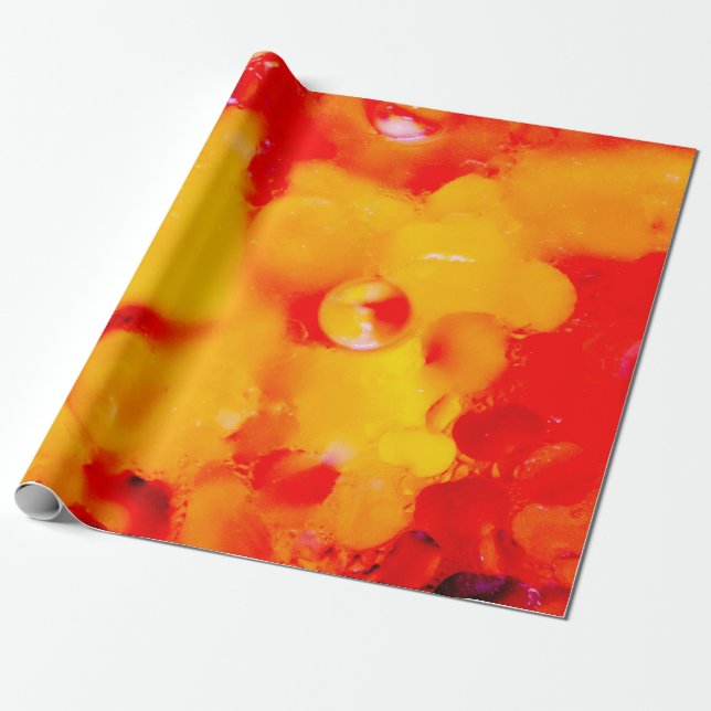 Red abstraction wrapping paper (Unrolled)