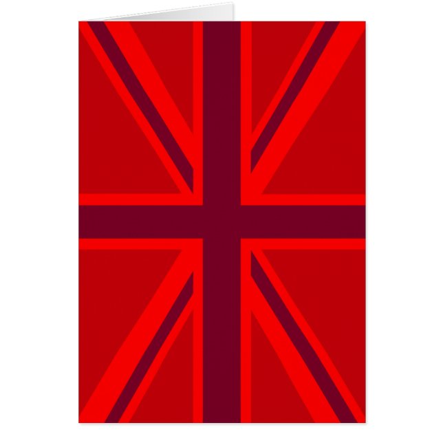 Red Accent Union Jack Design Cards (Front)