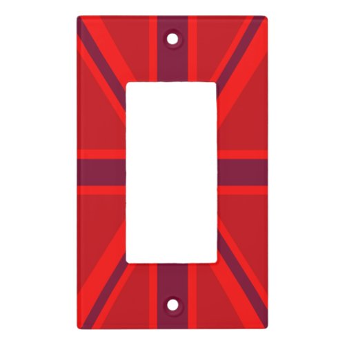 Red Accent Union Jack Design Light Switch Cover