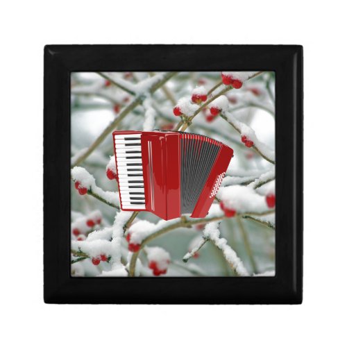 Red Accordion _ Berries in the Snow Gift Box