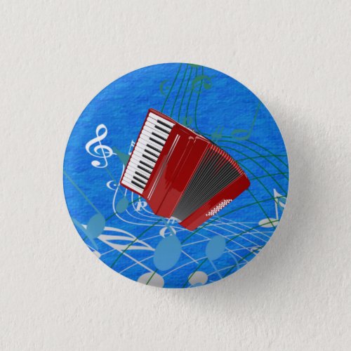 Red Accordion blue background Button