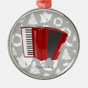 Red Accordion Christmas Ornament