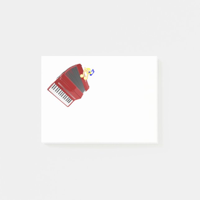 Red accordion custom design post-it notes (Front)