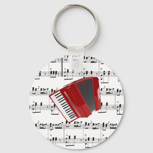 Red Accordion _ Lets Polka Keychain