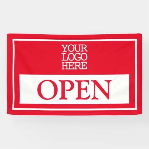 Red Add Business Logo Open Banner