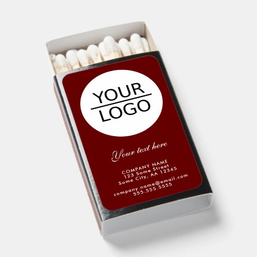 Red Add your Logo Custom Text Company Promotion Matchboxes