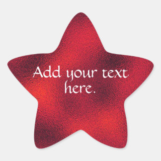 Red Add Your Own Text  Star Sticker