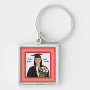 Red Add your Photo Keychain