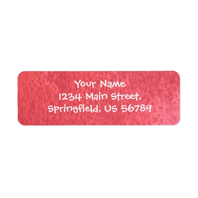 red address label (Front)