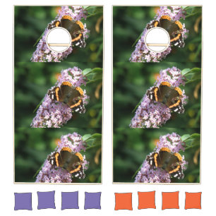 Red Admiral Butterfly and Buddleia Cornhole Set