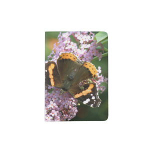 Red Admiral Butterfly and Buddleia Passport Holder