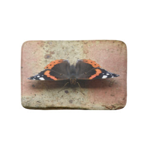 Red Admiral Butterfly Bath Mat