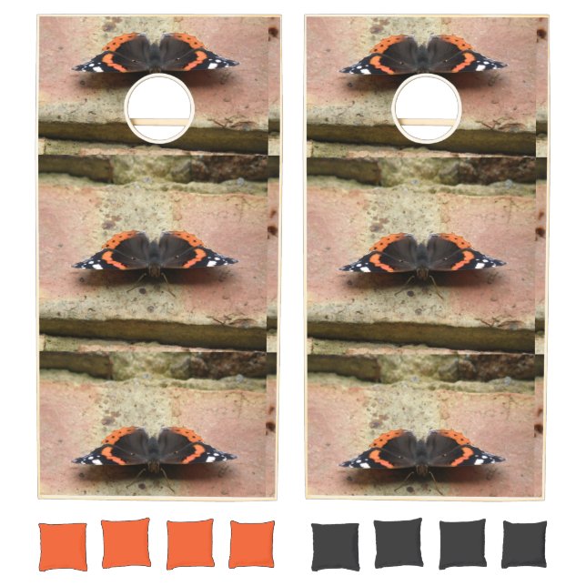 Red Admiral Butterfly Cornhole Set (Set)
