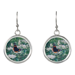red admiral butterfly earrings
