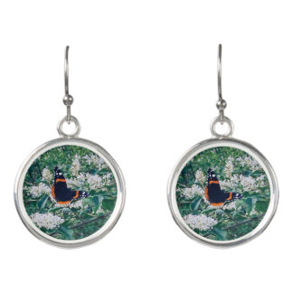 red admiral butterfly earrings