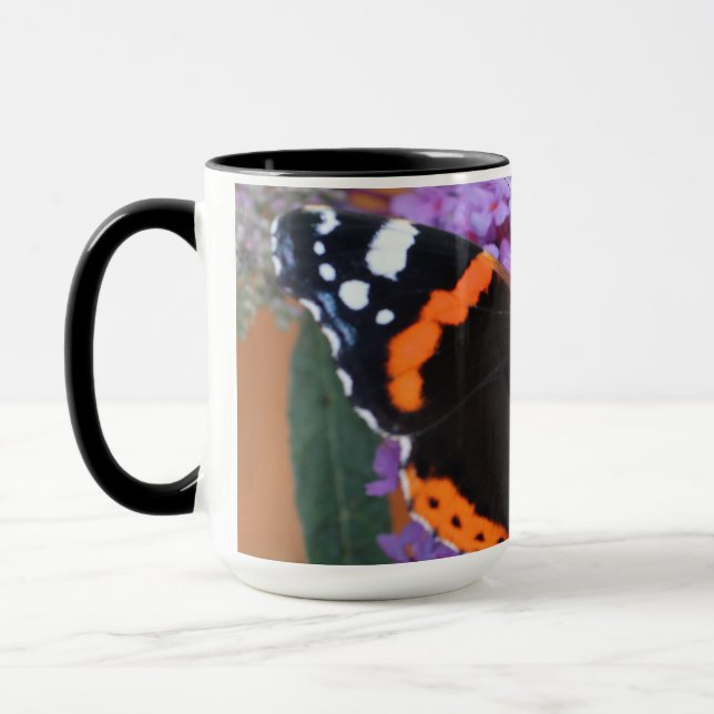 Red Admiral Butterfly Mug (Left)