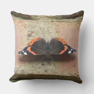 Red Admiral Butterfly Outdoor Pillow