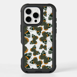 Red admiral butterfly pattern iPhone 16 pro max case