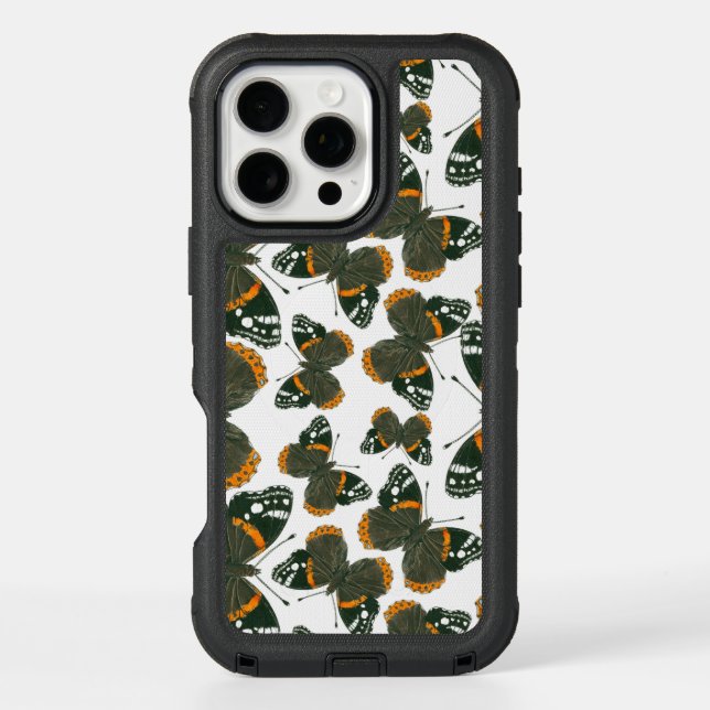 Red admiral butterfly  pattern otterbox iPhone case (Back)