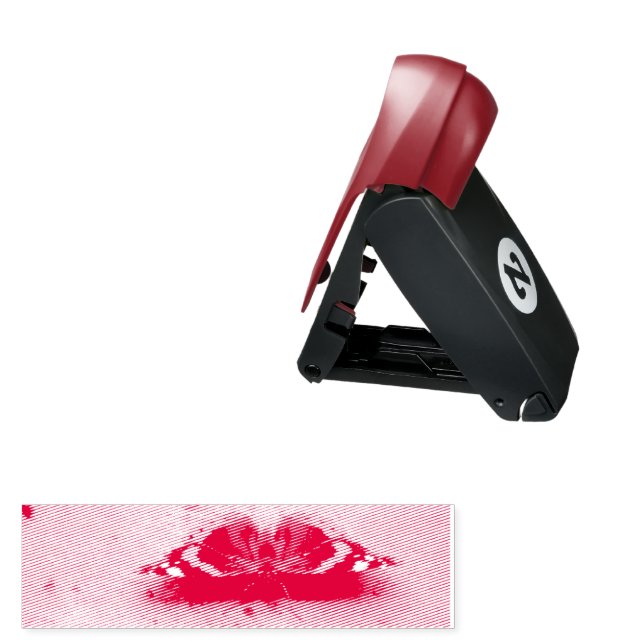 Red Admiral Butterfly Pocket Stamp (Open with Design)