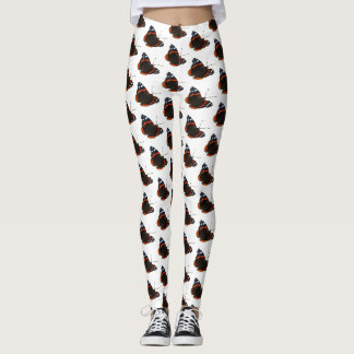 Red Admiral Butterly Pattern Legging