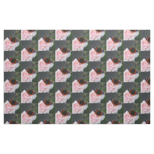 Red admirals butterfly fashion fabric